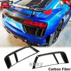 Fits Audi R8 2016-2018 Carbon Fiber Rear Bumper Air Vent Intake Grill Cover Trim