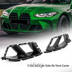 For 21-24 BMW G80 M3 G82 M4 Front Bumper Side Air Vent Grille Cover Carbon Look