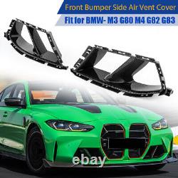 For BMW G80 M3 G82 M4 Front Bumper Side Air Vent Grille Grill Cover Carbon Fiber