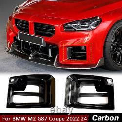 For BMW M2 G87 Coupe 2022+ Carbon Fiber Front Air Vent Intake Duct Inserts Cover