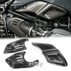 For BMW R NINE T 2015-2022 Carbon Fiber Side Cover Intake Pipe Cover Engine Cowl