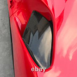 For Ferrari 488 GTB Spider Dry Carbon Fiber Side Fender Air Vent Intake Covers