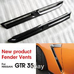 For Nissan R35 GTR OE Front Fender Vents Air Intake Duct Kit Fibre Carbon Fiber