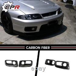 For Nissan Skyline R33 GTR Carbon Fiber Front Bumper Air Duct Intake Border Kits