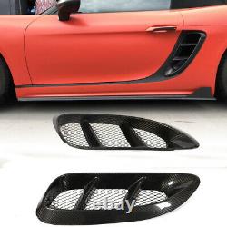 For Porsche 718 Boxster Cayman 16-18 Carbon Side Air Scoop Vents Intake Cover