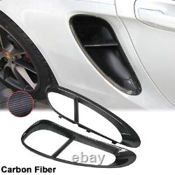 For Porsche 981 Boxster 2013-2015 Carbon Fiber Air Intake Side Scoop Cover Trims