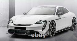 Front Bumper Air Intake Trim Cover For Porsche Taycan 2020-2022 Carbon Fiber