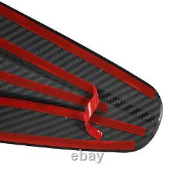 GFL 2pcs Hood Vent Cover Real Carbon Fiber Glossy Bonnet Air Intake Trim