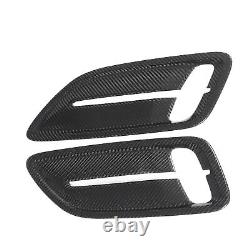 (Gloss Black Carbon Fiber)Air Flow Intake Hood Cover Engine Hood Vent Cover