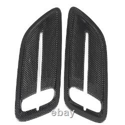 (Gloss Black Carbon Fiber)Air Flow Intake Hood Cover Engine Hood Vent Cover