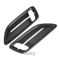 (Gloss Black Carbon Fiber)Air Flow Intake Hood Cover Engine Hood Vent Cover