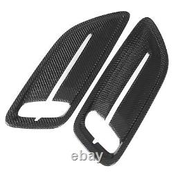 (Gloss Black Carbon Fiber)Air Flow Intake Hood Cover Engine Hood Vent Cover