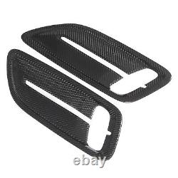 (Gloss Black Carbon Fiber)Air Flow Intake Hood Cover Engine Hood Vent Cover