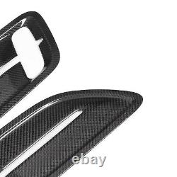 (Gloss Black Carbon Fiber)Air Flow Intake Hood Cover Engine Hood Vent Cover