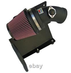 K&N Performance Air Intake System + Universal Air Filter Carbon Fiber Top