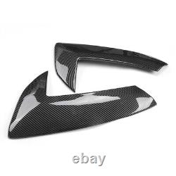 Pair Carbon Fiber Look Engine Intake Side Vents Door Garnish Fit For CORVETTE C8