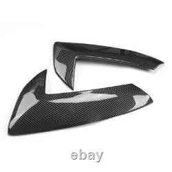 Pair For CORVETTE C8 Carbon Fiber Black Engine Intake Side Vents Door Garnish AB