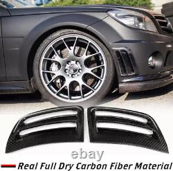 REAL CARBON Side Air Vent Fender Trims Covers For Benz W204 C63 AMG 2008-2011