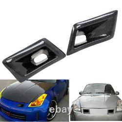 Real Carbon Bumper Side Air Vent Intake Duct Cover For NISSAN 350Z Z33 2003-2005