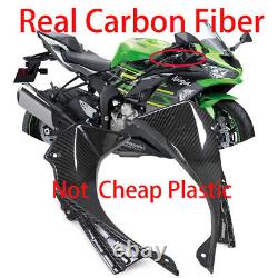 Real Carbon Fiber Air Intake Vent Cover For Kawasaki Ninja ZX6R 2019 -2022 2023