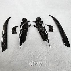 Real Carbon Fiber Front bumper air intake spoiler cover For Porsche Taycan 20-22