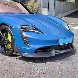 Real Carbon Fiber Front bumper air intake spoiler cover For Porsche Taycan 20-22