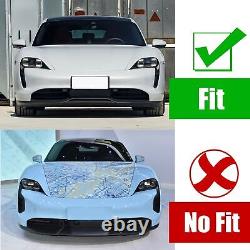 Real Carbon Fiber Front bumper air intake spoiler cover For Porsche Taycan 20-22