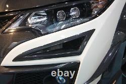 Real Carbon Fiber front bumper air intake scoop fit Honda 2015 Civic Type-R FK2