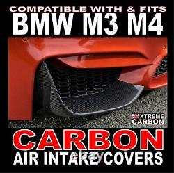 Real Carbon OEM Style Front Air Intake Covers splitters FOR BMW M3 M4 F80 F82