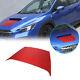 Red Carbon Fiber Air Vent Hood Scoop Air Intake Vents Trim For Subaru Wrx 22-24