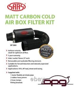 SAAS Racing Matte Carbon Fibre Cold Air Intake 4WD Diesel 76mm