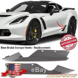 Scopione Carbon Fiber Brake Scoop Vents for Chevy 15-19 Corvette C7 Z06 ZR1 GS