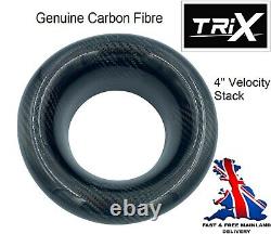 TRiX Real Dry Carbon Fibre 4 Intake Ram Air Velocity Stack Turbo Horn Induction