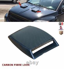 Universal Decorative Air Flow Intake Bonnet Vent Cover Hood Carbon Fibre-frd1