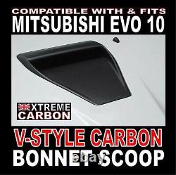 V-Style Carbon Bonnet Air Intake Scoop Duct fits Mitsubishi EVOLUTION 10 Evo X