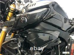 Yamaha Mt10 Carbon Side Fairing Under Air Intake Panel In Twill Gloss Weave