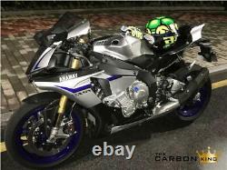Yamaha R1 2015 2019 Carbon Air Duct Intake Access Covers In Twill Gloss Weave