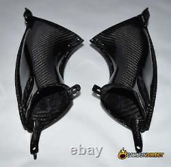 Yamaha Yzf R1 Carbon Fibre Air Intake Ram Tubes 2007 2008 R1m Fiber Twill Gloss