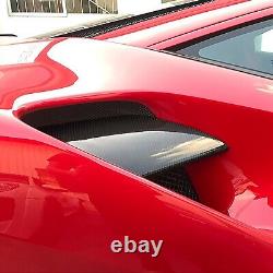 2×Couvertures d'entrées d'air de garde-boue latérales en fibre de carbone pour Ferrari 488 GTB Spider