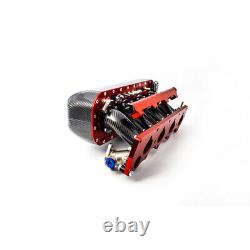 Collecteur d'admission en fibre de carbone PracWorks et rampe de carburant pour Honda S2000 en carbone mat