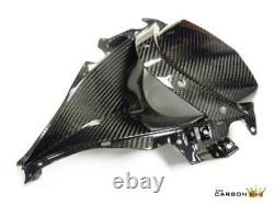 Conduit d'admission d'air en carbone Kawasaki Zx6r 2009-12 en tissage brillant en twill pour carénage en fibre de carbone.