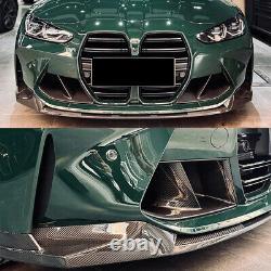 Couvercle de grille d'aération latérale de pare-chocs avant style carbone pour BMW G80 M3 G82 M4 2021+