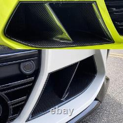 Couvercle de grille d'aération latérale de pare-chocs avant style fibre de carbone pour BMW G80 M3 G82 M4