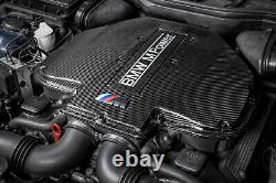 Couvercle de plénum d'admission en fibre de carbone brillante Eventuri pour moteur V8 S62 BMW M5 E39