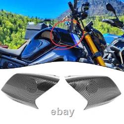 Couvercle de réservoir latéral noir en fibre de carbone avec entrée d'air pour YTR MT-09 / SP 2021-23