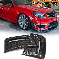Couvercle de ventilation latérale de pare-chocs en fibre de carbone pour Mercedes Benz C Class W204 C63 AMG