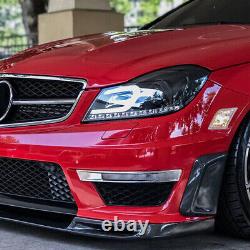 Couvercle de ventilation latérale de pare-chocs en fibre de carbone pour Mercedes Benz Classe C W204 C63 AMG
