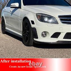 Couvercles de garnitures de passage de roue latéraux en carbone véritable pour Benz W204 C63 AMG 2008-2011