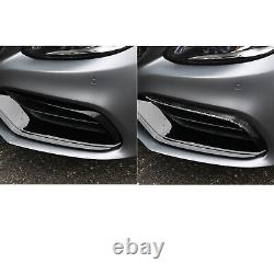 Couverture d'entrée d'air de spoiler de pare-chocs avant en fibre de carbone pour Benz W205 S205 C63S AMG