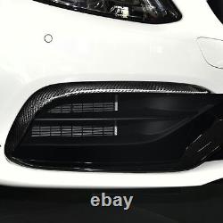 Couverture d'entrée d'air de spoiler de pare-chocs avant en fibre de carbone pour Benz W205 S205 C63S AMG